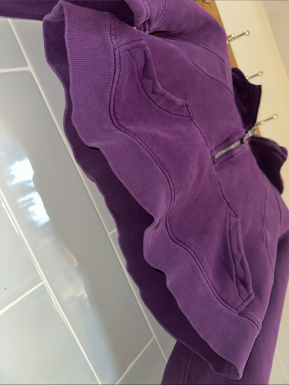 Lululemon Scuba Oversized Half Zip Cropped Hoodie - Picture 6 of 14